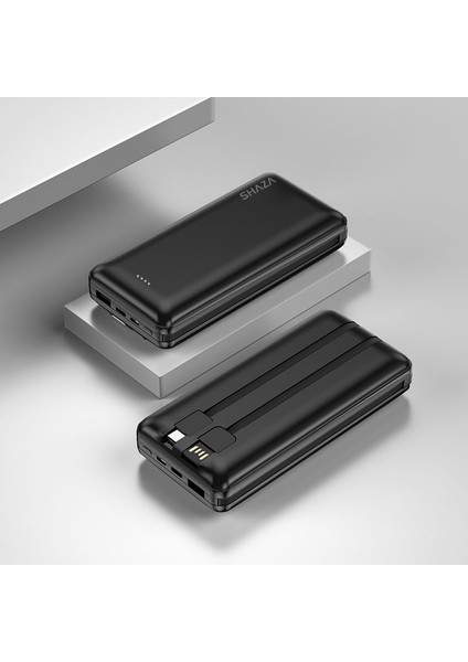 20.000 Mah 4in1 Smart Chip Powerbank Siyah