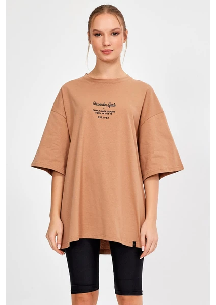 Alexander Gardi Baskılı Oversize T-Shirt (UN-0046 01)