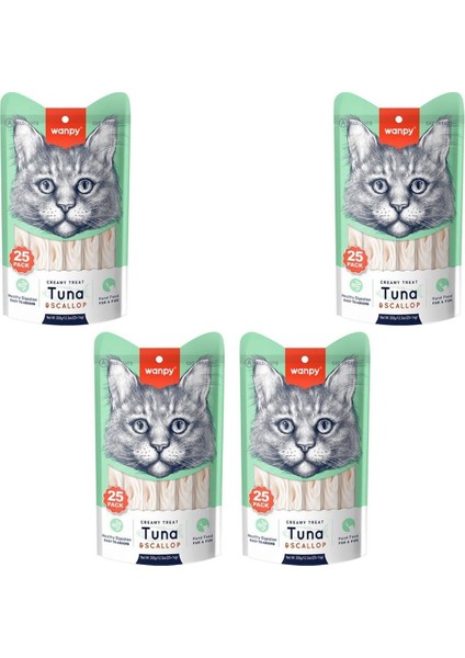 Ton Deniz Taraklı Krema Kedi Ödülü 25*14 gr x 4 Adet