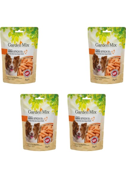 Tavuklu Mini Stick Köpek Ödül Maması 75 gr x 4 Adet