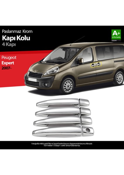 Peugeot Expert Krom Kapı Kolu 4 Kapı 2007-2016 A+ Kalite