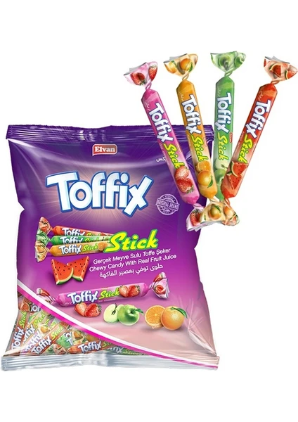 Toffix Stick Meyveli Mix Şeker 800 Gr. (1 Poşet)