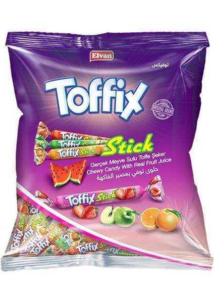 Toffix Stick Meyveli Mix Şeker 800 Gr. (1 Poşet)