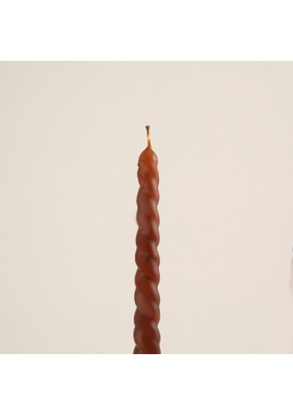 2'li Italyan Burgu Şamdan Mum Koyu Kahve fırsatları