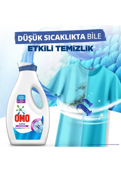 Sıvı Active Cold Power Beyazlar ve Renkliler İçin Çamaşır Deterjanı 1690 ml