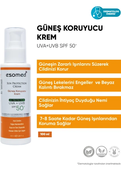 Yüksek Koruyucu Nemlendirici Spf50 Uva Uvb Leke Bırakmayan Güneş Kremi 100 ml