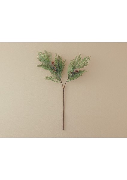 Yılbaşı Birch Leaf Spray Tek Dal Yapay Çiçek 66 cm Yeşil