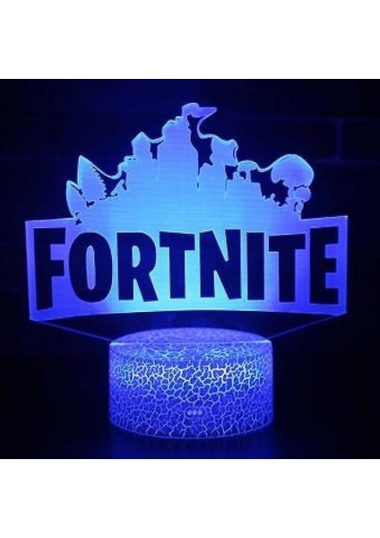 3D Dokunmatik Lamba Gece Işıkları Çocuk Uzaktan Kumanda ile 7 Renkler - Fortnite # 1 (Yurt Dışından)