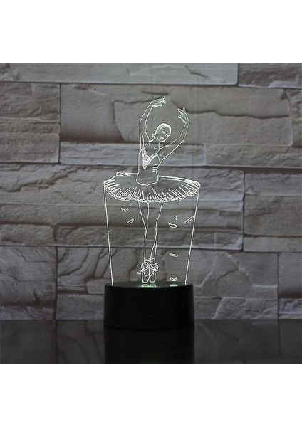 Bale 3D LED Gece Lambası Yatak Odası Masa Lambası Renk Değiştirme (Yurt Dışından)