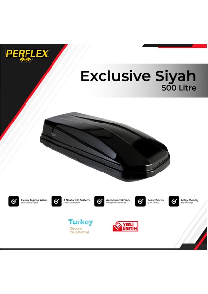 Perflex Exclusıve Port Bagaj 500 Litre Siyah