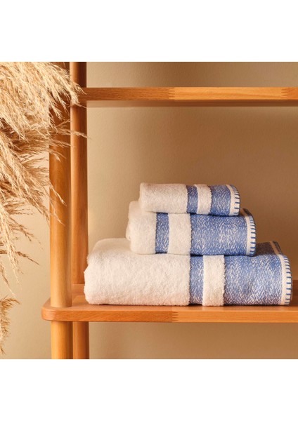 Pamuk Melange Banyo Havlusu Mavi (70X120 Cm) modelleri