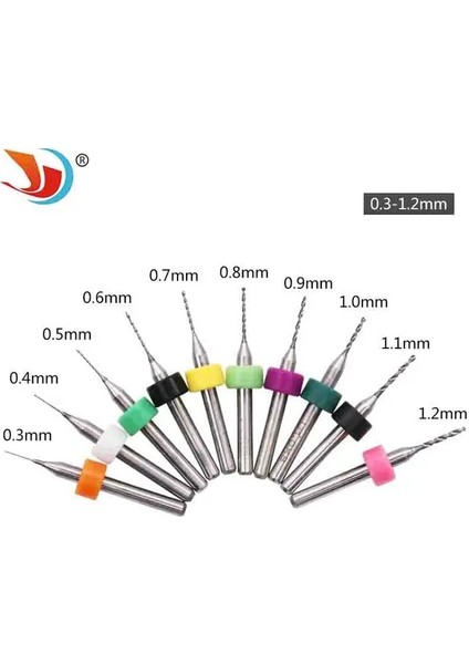 10 Adet 0.3-1.2mm Yuvarlak Saplı 10 Adet/takım Mikro Mini Büküm Matkap Uçları Seti Pcb Baskı Devre Tungsten Karbür Gravür Aracı Metal Işleme (Yurt Dışından)