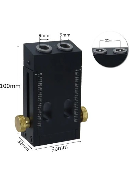 Tip-G Ayarlanabilir Cep Delik Jig Seti 9mm Eğimli Delik Dübel Jig Matkap Kılavuzu 15 Derece Açı Delik Zımba Mobilya Marangozluk Aletleri (Yurt Dışından)