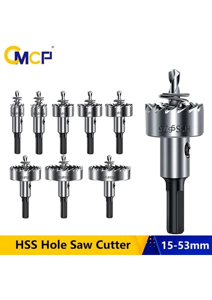 35MM Cmcp Hss Delik Testere Kesici 15-53MM Karbür Ucu Çekirdek Matkap Ucu Metal Delik Kesici Delme Alaşımlı Delik Testere Seti (Yurt Dışından)