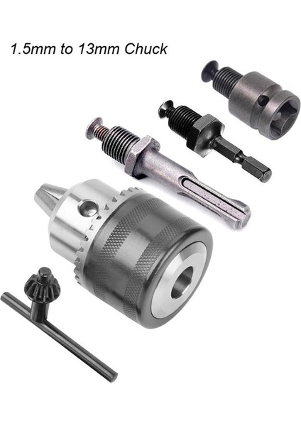 Chuck Sds Adaptörü Mini Elektrikli Matkap Aynası 1.5-13MM Montaj B10 Konik Konnektör Çubuk Motorlu Hex Shank Şaft Anahtarı Anahtarı Güç Aracı (Yurt Dışından) fırsatları