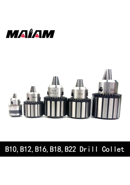 B18(1-16MM) Matkap Chuck B10 B12 B16 B18 0.6-6mm 1-10MM 1-16MM 1-13MM 3-16MM 1-16MM Chuck Cnc Takım Tezgahı Matkap Aynası Rotasyon Sıkma (Yurt Dışından)