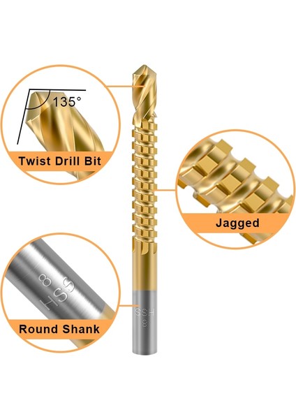 6mm Tırtıklı Matkap Yuvarlak Fivepears Hss Tırtıklı Matkap Ucu Seti, Ahşap/plastik/alüminyum Alaşımlı/ince Demir Plaka Için Uygun, Çok Fonksiyonlu Metal Matkap Uçları (Yurt Dışından) indirimleri