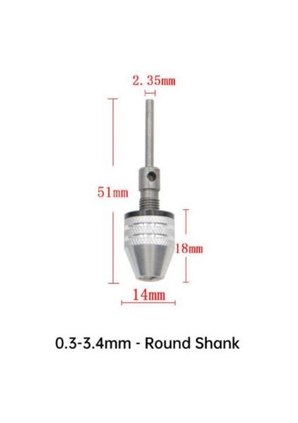 Yuvarlak Saplı 2.35MM Kendiliğinden Sıkılan Matkap Chuck Adaptörü Hex Shank Hızlı Değişim Dönüştürücü Mini Tornavida Darbeli Sürücü Adaptörü Anahtarsız Yüksek Kalite (Yurt Dışından)