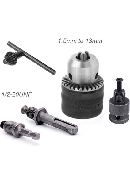 Ayna Adaptörleri Seti 1.5-13MM Dönüştürücü 1/2 "-20UNF Anahtar Matkap Chuck Konu Hızlı Değişim Adaptörü Sds 1/4" Altıgen Darbeli Sürücü Anahtarı Ucu Biyel (Yurt Dışından)
