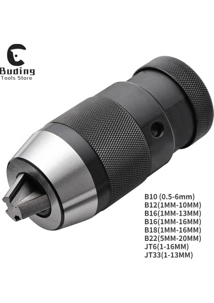 B18(1MM-16MM) Matkap Chuck Anahtarsız Kendinden Sıkma B12 B16 B18 B22 Jt6 Torna Mors Konik Adaptör Elektrikli Mandril Pens Kaydırma Cnc Delme Makinesi (Yurt Dışından)