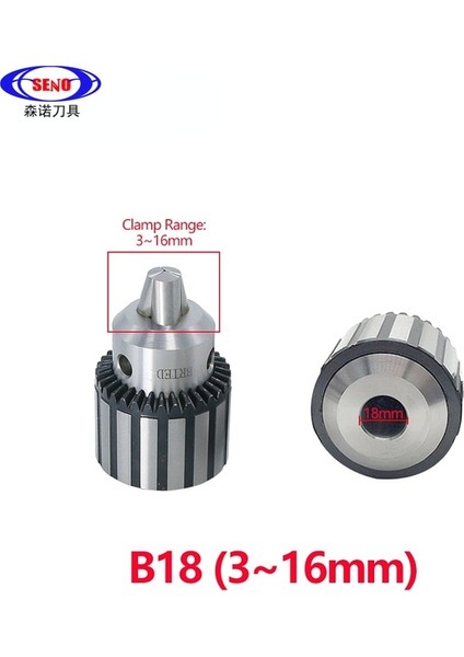 B18 (3-16MM) 1 Adet Hassas Mors Koni Mt2 Mt3 Mt4 B10 B12 B16 B18 Hafif Hizmet Anahtar Matkap Chuck 0.6-6mm 1.5-13MM 1-10MM Konik Çardak Cnc Makinesi (Yurt Dışından)