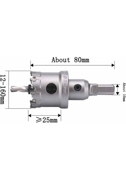 37MM 12-160MM Tct Çekirdek Delik Testere Matkap Ucu Metal Paslanmaz Çelik Ahşap Kesme Kalın Plakalar Kesici Delme Aracı Karbür Ucu (Yurt Dışından) fırsatları