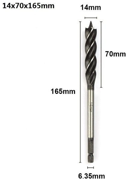 1 Adet 14MM Xcan Ahşap Kesici Büküm Matkap Ucu Hex Shank Ahşap Delik Kesici 4 Flüt Burgu Marangoz Matkap Ucu Çekirdek Matkap Ucu 10-25MM (Yurt Dışından)