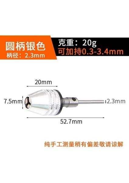 Kelepçe Aralığı0.3-3.4mm Matkap Chuck Anahtarsız Tornavida Darbeli Sürücü Adaptörü Elektrikli Mikro Motor Kelepçe Mini Chuck Fikstürü Hex Shank Matkap Uçları Adaptörü (Yurt Dışından)