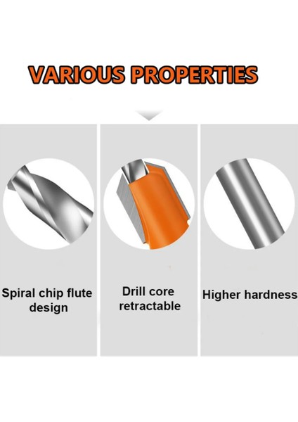 3.2MMX10MM 8/10MM Shank Hss Ağaç Işleme Adım Matkap Havşa Yönlendirici Bit Seti Vida Extractor Remon Yıkım Ahşap Freze Kesicisi (Yurt Dışından)