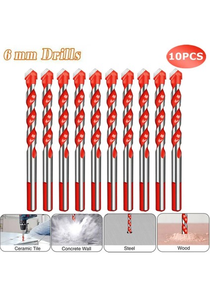 5 Adet 5-12MM 5-12 Adet 6mm Çok Fonksiyonlu Matkap Uçları Seramik Duvar Cam Delme Delik Çalışma El Aracı Üçgen Büküm Matkap Ucu Karbür Matkap (Yurt Dışından)