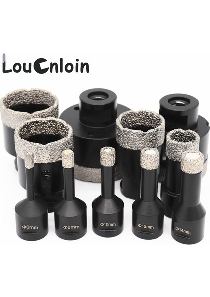 22MM M14 Konu Kuru Vakum Lehimli Elmas Sondaj Karot Ucu Porselen Karo Matkap Uçları Açı Öğütücü Için Mermer Taş Duvar Delik Testere (Yurt Dışından)