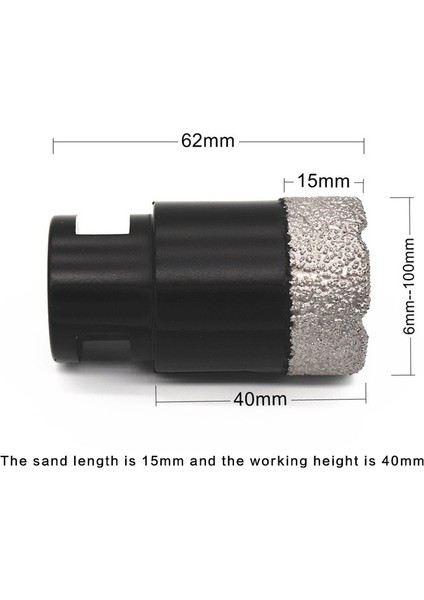 22MM M14 Konu Kuru Vakum Lehimli Elmas Sondaj Karot Ucu Porselen Karo Matkap Uçları Açı Öğütücü Için Mermer Taş Duvar Delik Testere (Yurt Dışından) fiyatları