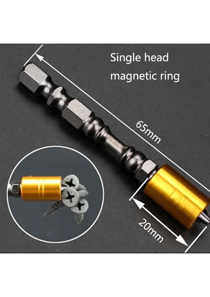 Stil 3 1 Adet Sertlik Tek ve Çift Manyetik Halkalar Manyetik 65 mm Çapraz Kafa Tornavida Bit Çift Kafa Elektrikli Tornavida (Yurt Dışından)