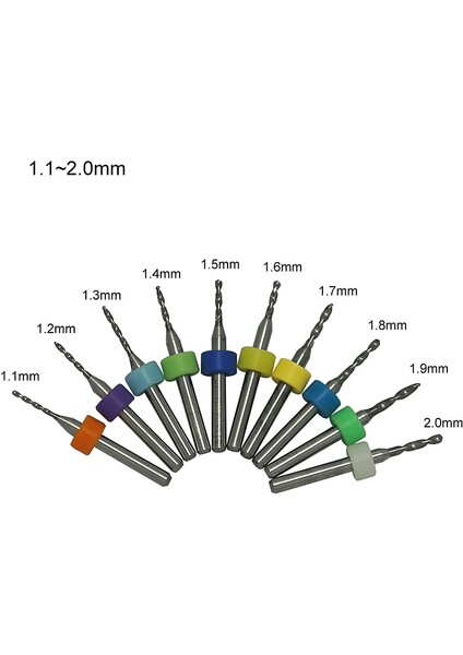 0.1 Ila 1.0mm 10 Adet/grup 3.175 Shank Karbür Pcb Gravür Matkap Uçları Baskı Devre Mini Cnc Delme Ucu Seti Gravür Freze 1mm 2mm (Yurt Dışından)