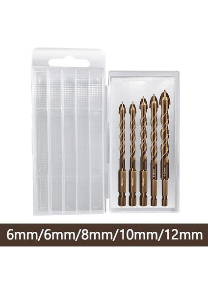 6-6-8-10-12MM Altıgen 3-12MM Çapraz Altıgen Kiremit Cam Seramik Ahşap Beton Matkap Uçları Seti Alaşım Üçgen Büküm Matkap Uçları Delik Açıcı Metal Delme (Yurt Dışından)