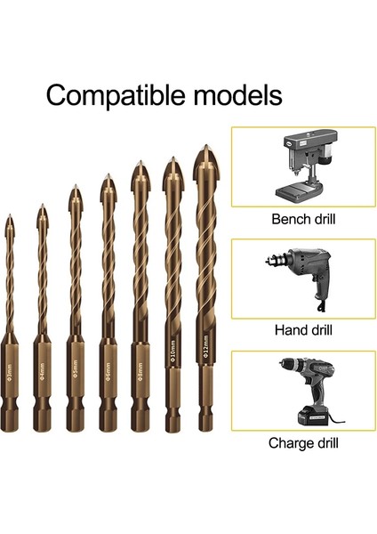 6-6-8-10-12MM Altıgen 3-12MM Çapraz Altıgen Kiremit Cam Seramik Ahşap Beton Matkap Uçları Seti Alaşım Üçgen Büküm Matkap Uçları Delik Açıcı Metal Delme (Yurt Dışından) fiyatları