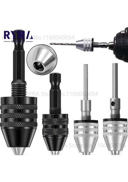 02 Matkap Chuck Anahtarsız Tornavida Darbeli Sürücü Adaptörü Elektrikli Mikro Motor Kelepçe Mini Chuck Fikstürü Hex Shank Matkap Uçları Adaptörü (Yurt Dışından) fiyatları