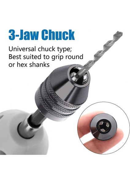 02 Matkap Chuck Anahtarsız Tornavida Darbeli Sürücü Adaptörü Elektrikli Mikro Motor Kelepçe Mini Chuck Fikstürü Hex Shank Matkap Uçları Adaptörü (Yurt Dışından) fırsatları