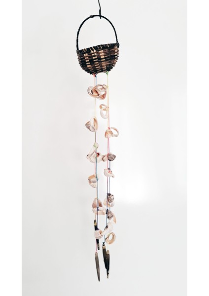 Renkli Deniz Kabuğu Sarkıtlı El Yapımı Rüzgar Çanı 12X40 cm - RZG27 fiyatları
