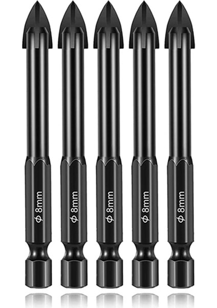 8 Adet 3-12MM Tungsten Karbür Cam Matkap Ucu Seti Alaşım Karbür Noktası 4 Kesme Kenarları ile Kiremit Cam Çapraz Mızrak Kafa Matkap Uçları Aracı (Yurt Dışından)