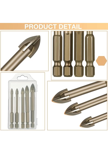 8 Adet 3-12MM Tungsten Karbür Cam Matkap Ucu Seti Alaşım Karbür Noktası 4 Kesme Kenarları ile Kiremit Cam Çapraz Mızrak Kafa Matkap Uçları Aracı (Yurt Dışından)