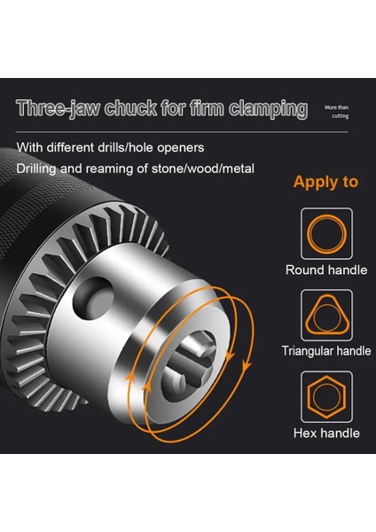 1.5-10MM Matkap Chuck 3/8-24UNF Döner Çekiç Tornavida Darbeli Anahtar Sürücü Adaptörü Anahtarlı (Yurt Dışından)