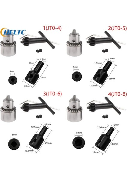 A4 1 Takım Elektrikli Matkap Chuck 0.3-4mm Monte Hızlı Değişim Chuck Çapı 4/5/6/8mm Elektrik Motor Mili Jt0 Mikro Motor Matkap (Yurt Dışından)