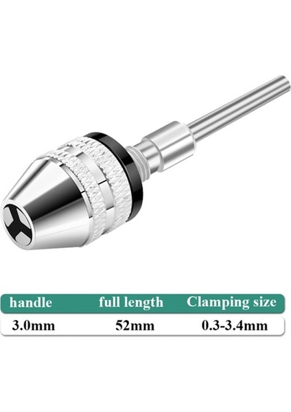0 3 3 4mm 6.35MM Hex Shank Hızlı Değişim Anahtarsız Matkap Ucu Chuck Adaptörü Dönüştürücü Aracı Elektrikli Öğütücü Tırnak Sanat Makinesi Oyma Makinesi (Yurt Dışından)