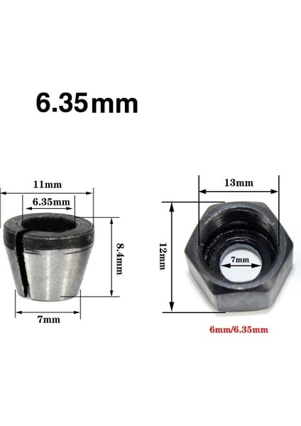 5 Adet/takım 6mm 6.35MM 8mm Collet Chuck Adaptörü Gravür Kırpma Makinesi Aynaları Düzeltici Elektrikli Yönlendirici Bit Pensetler (Yurt Dışından) modelleri