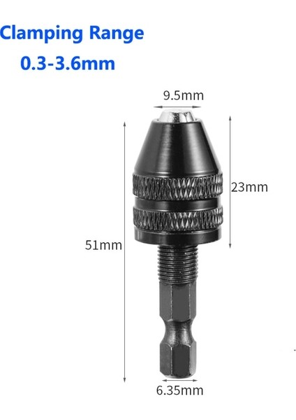 0.3-3.6 6.35MM Hex Mini Anahtarsız Matkap Chuck 0.3-8mm Kendinden Sıkmalı Elektrikli Matkap Uçları Pens Fikstür Araçları 1/4 "hex Shank Hızlı Değişim Dönüştürücü (Yurt Dışından)