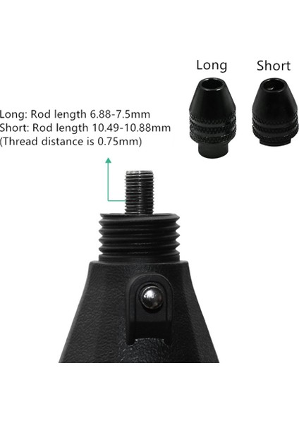 01 Uzun 0.3-3.2mm Çoklu Matkap Chuck Anahtarsız Dremel Kablolu Döner Araçlar Için Anahtarsız Matkap Ucu Dönüştürücü Adaptör Pens Değiştirmeden (Yurt Dışından)