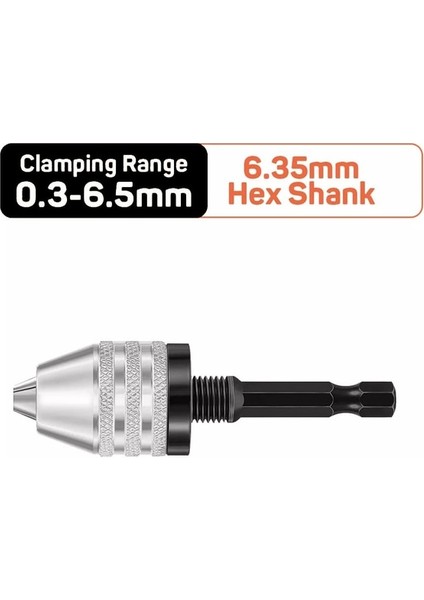 E Anahtarsız Matkap Chuck Tornavida Darbeli Sürücü Adaptörü 1/4 '' Hex Shank Elektrikli Matkap Ucu Aracı Collet Fikstür Aracı (Yurt Dışından)