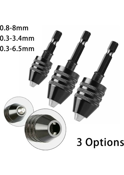 E Anahtarsız Matkap Chuck Tornavida Darbeli Sürücü Adaptörü 1/4 '' Hex Shank Elektrikli Matkap Ucu Aracı Collet Fikstür Aracı (Yurt Dışından)