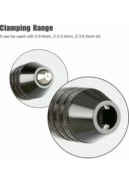 E Anahtarsız Matkap Chuck Tornavida Darbeli Sürücü Adaptörü 1/4 '' Hex Shank Elektrikli Matkap Ucu Aracı Collet Fikstür Aracı (Yurt Dışından)